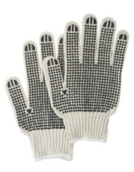 Natural Poly/Cotton Dotted Gloves (SAN488)