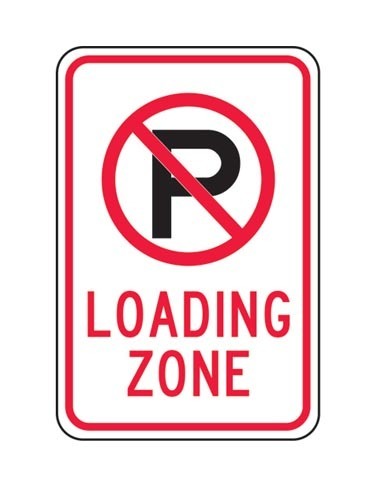 Loading Zone - No Parking Sign (SAX511)